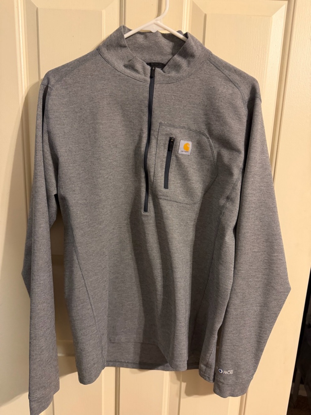 Carhartt Heather Gray Force Logo Pullover Sleeve